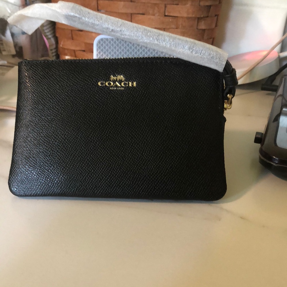 Coach corner zip wristlet